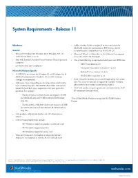 System Requirements - Release 11