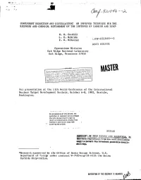 Concurrent Reduction and Distillation; an Improved Technique for the Recovery and Chemical Refinement of the Isotopes of Cadmium and Zinc*