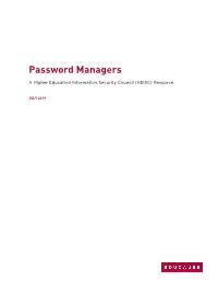 Password Managers