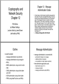 Cryptography and Network Security Chapter 12