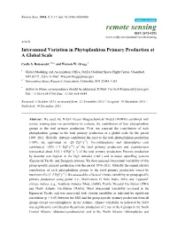 Interannual Variation in Phytoplankton Primary Production at a Global Scale