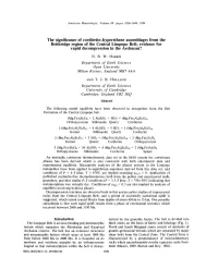 The Significance of Cordierite-Hypersthene Assemblages from the Beitbridge Region of the Central Limpopo Belt; Evidence for Rapid Decompression in the Archaean?