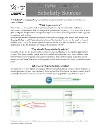 What Is Peer Review?