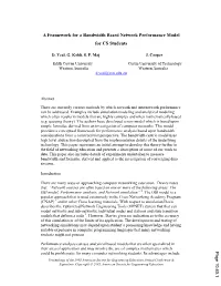 A Framework for a Bandwidth Based Network Performance Model for CS Students