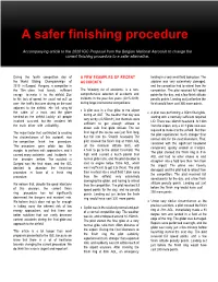 A Safer Finishing Procedure