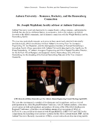 Auburn University – Romance, Rocketry, and the Dannenberg Connection