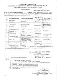 Dated Aizawl, the I5th July'2020
