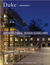 Duke Architectural Design Guidelines 2Nd Edition FINAL.Indd