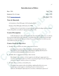 Introduction to Ethics
