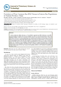 Prevalence of Four Common Bee RNA Viruses in Eastern Bee