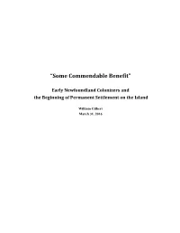 “Some Commendable Benefit”