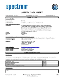 Safety Data Sheet