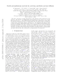Stealth and Equiluminous Materials for Scattering Cancellation and Wave Diﬀusion