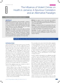The Influence of Violent Crimes on Health in Jamaica: a Spurious Correlation Policy Section