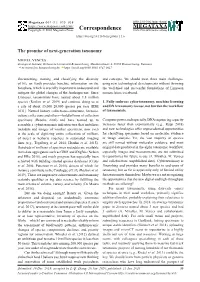 The Promise of Next-Generation Taxonomy