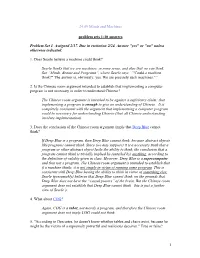 1 24.09 Minds and Machines Problem Sets 1-10 Answers Problem Set 1. Assigned 2/17. Due in Recitation 2/24. Answer