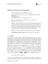 Nilpotent Groups Related to an Automorphism