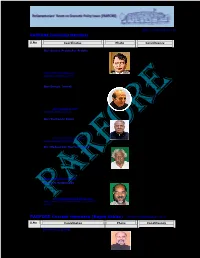 PARFORE Founding Members