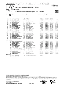 R Race CLASSIFICATION