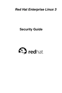 Red Hat Enterprise Linux 3 Security Guide
