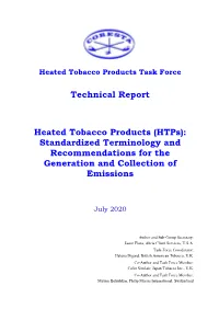 Technical Report Heated Tobacco Products