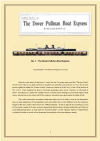 The Dover Pullman Boat Express