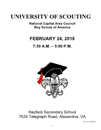 University of Scouting