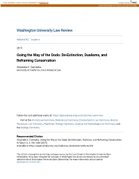 De-Extinction, Dualisms, and Reframing Conservation