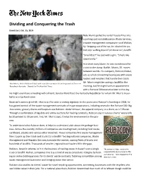 Dividing and Conquering the Trash