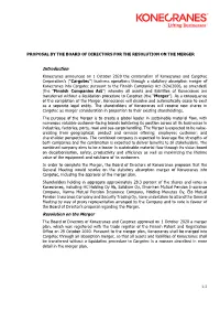 Introduction Resolution on the Merger