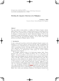 Modeling the Linguistic Situation in the Philippines