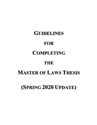 Regulations Governing Completion Of