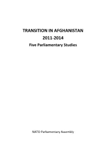 Transition in Afghanistan 2012