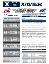 2017-18 Game Notes