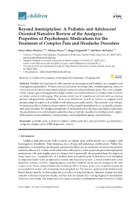 Beyond Amitriptyline