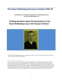 Questions to Russian Archives – Short