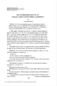 The Automorphism Group of an Abelian P-Group and Its Noncentral Normal Subgroups, J