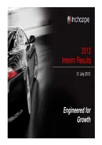 2012 Interim Results Presentation