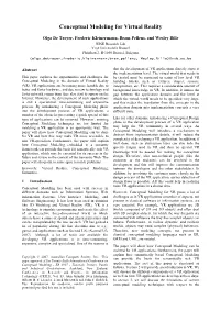 Conceptual Modeling for Virtual Reality