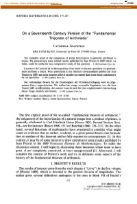 Fundamental Theorem of Arithmetic”