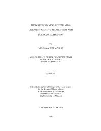 The Bully in My Mind: Investigating