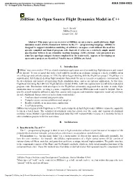 An Open Source Flight Dynamics Model in C++