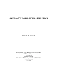 Gradual Typing for Python, Unguarded
