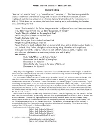 Notes on the Liturgy: the Sanctus by Rich Lusk