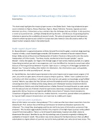 Open Access Initiatives and Networking in the Global South Iryna Kuchma