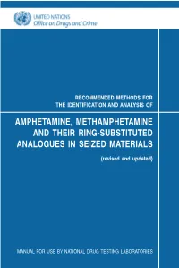 Recommended Methods for the Identification and Analysis Of