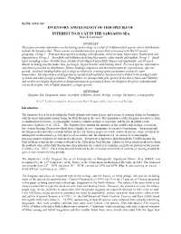 SCRS/2013/132 Inventory and Ecology of Fish Species of Interest