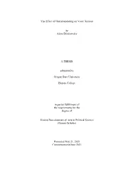 The Effect of Gerrymandering on Voter Turnout by Alexa Blaskowsky a THESIS Submitted to Oregon State University Honors College I