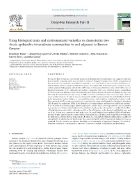 Using Biological Traits and Environmental Variables To