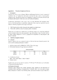 37 Appendix-6 Results of Geophysical Survey 1. Introduction Geology Of